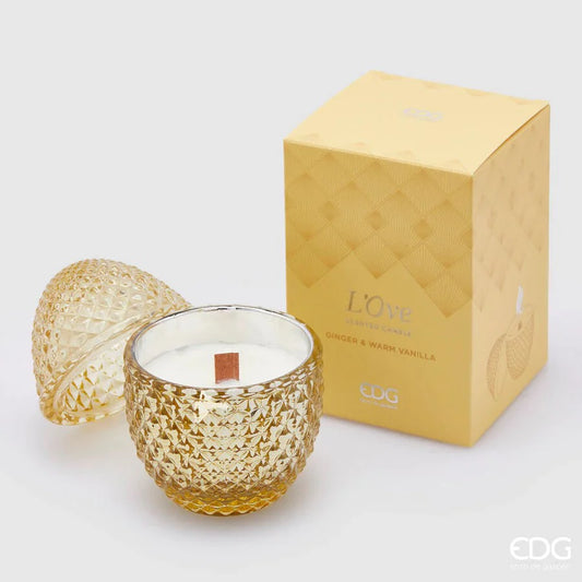 EDG Enzo de Gasperi Candela Uovo Ginger e Warm H12 D8 cm