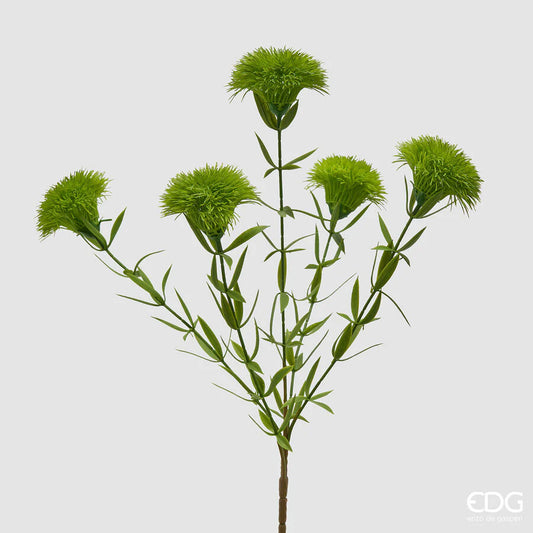 EDG Enzo De Gasperi Pianta Artificiale Dianthus Cespuglio x5 H 44 Cm Light Green – Pianta Decorativa Realistica Design Moderno