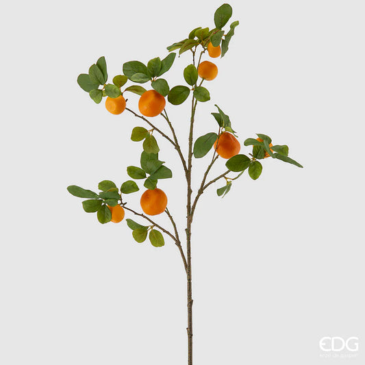 EDG Enzo De Gasperi Ramo Mandarino  con Frutti Pianta Artificiale H 80 Cm 8 frutti