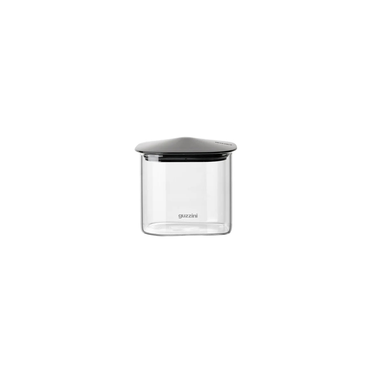 Guzzini | Barattolo Rettangolare Fresh & Style | 600 ml | Vetro | Tappo Nero