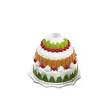 EDG Enzo De Gasperi Portacandela Natale a Forma di Torta H 10 Cm D 12 Cm Ass. Green Red 1 Pz