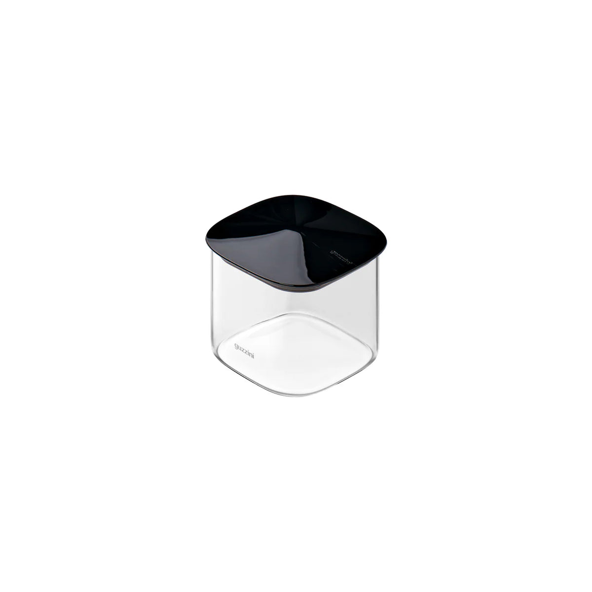 Guzzini | Barattolo Rettangolare Fresh & Style | 600 ml | Vetro | Tappo Nero
