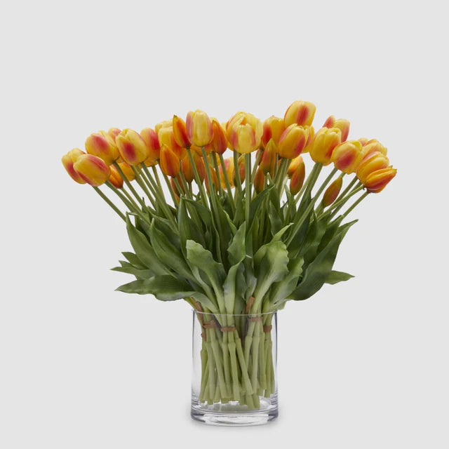 EDG Enzo De Gasperi Bouquet 5 Tulipani Olis Gialli-rosso H 40 cm