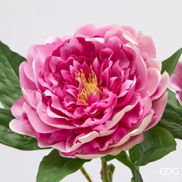 EDG Enzo De Gasperi Peonia Ramo con Foglie Ass. H 58 Cm Pianta Artificiale Rosa Antico 1 Pz