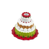 EDG Enzo De Gasperi Portacandela Natale a Forma di Torta H 10 Cm D 12 Cm Ass. Green Red 1 Pz