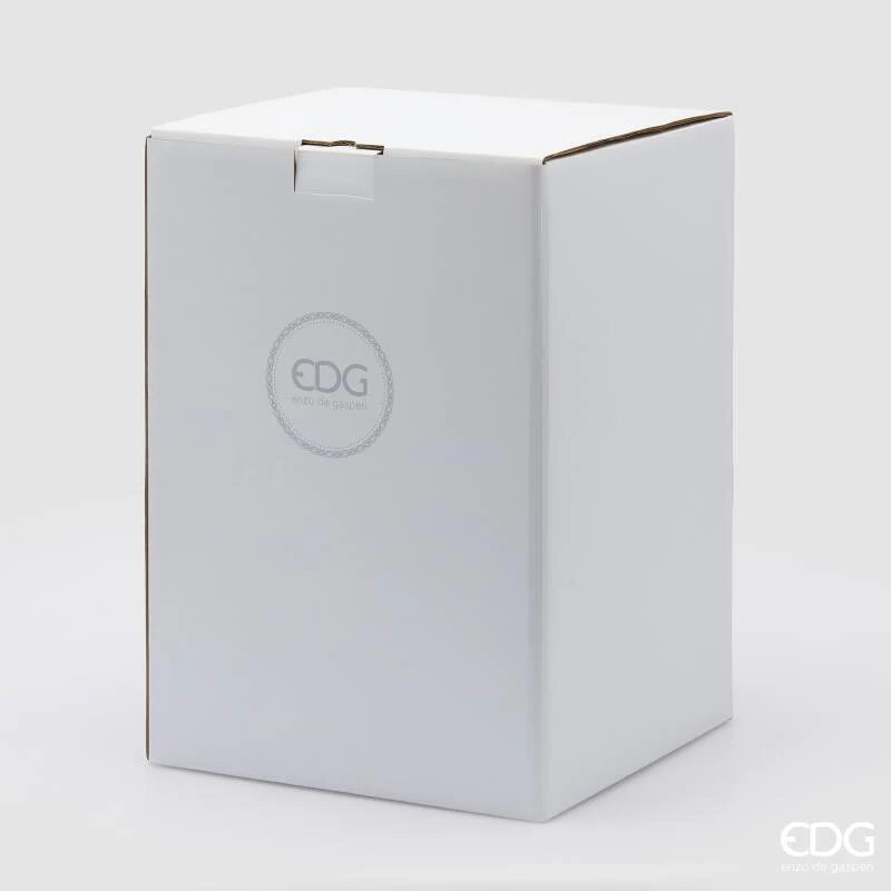 EDG Enzo De Gasperi Portacandela Tazza Natale H 7,5 Cm D 12 Cm White Black