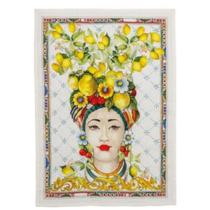Tessitura Toscana Telerie Strofinaccio Zagara Donna Crema Cm 50x70