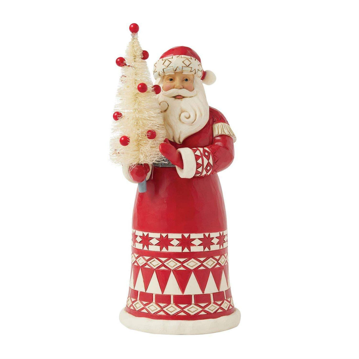 Jim Shore Enesco Nordic Santa con l'albero di Sisal