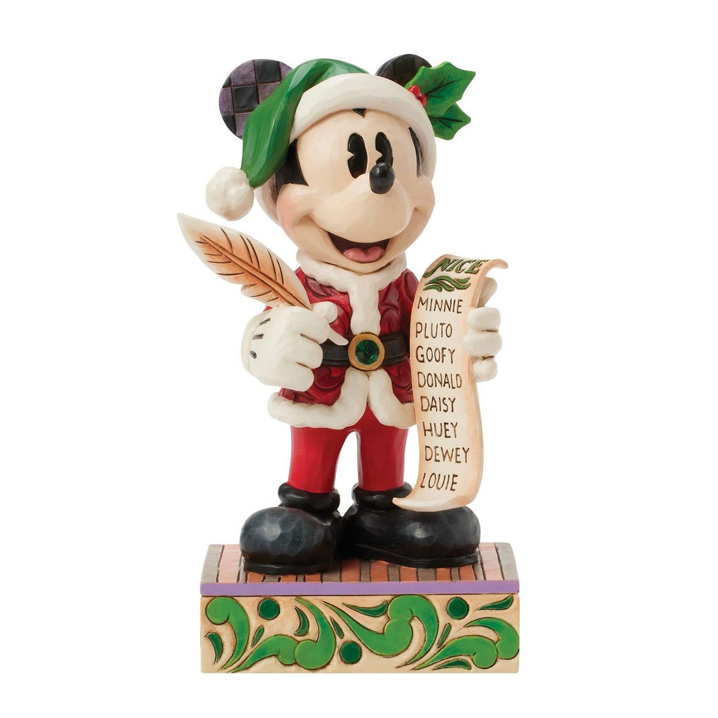 Statuetta Topolino Babbo Natale Con Lista - Disney Traditions