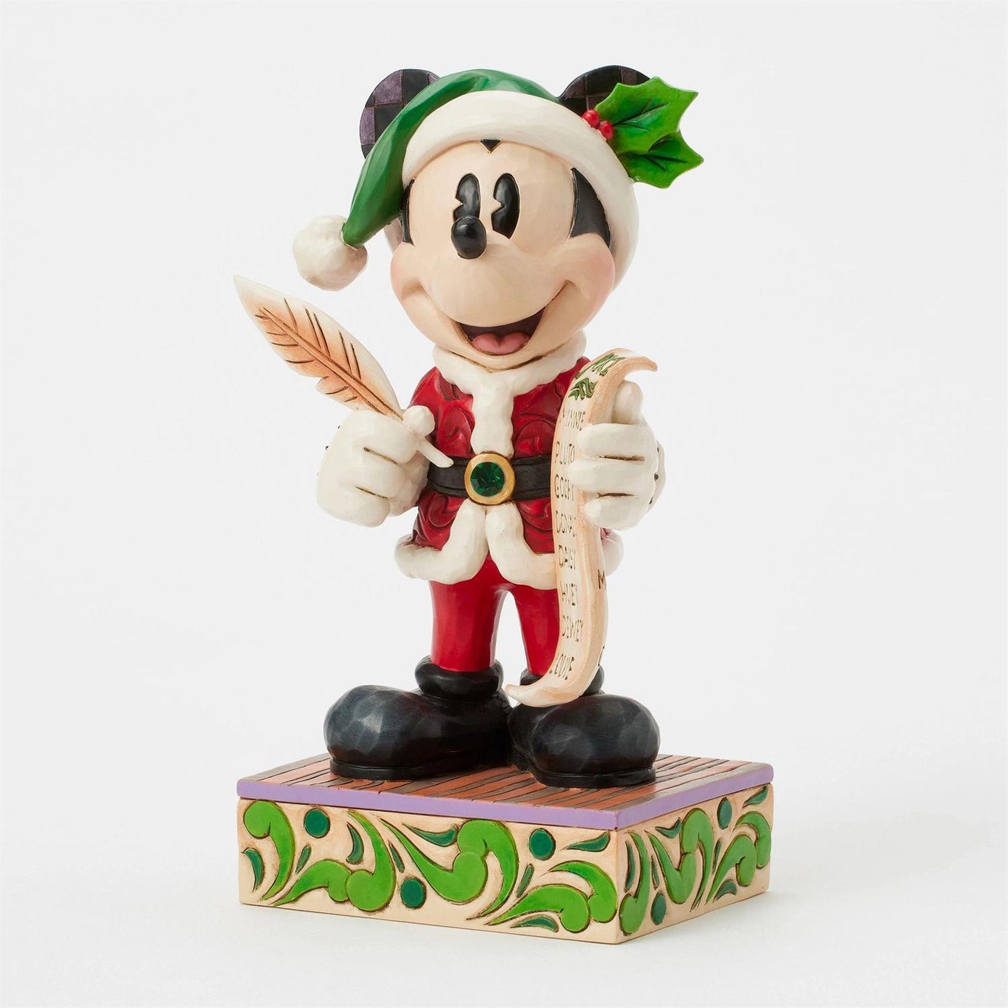 Statuetta Topolino Babbo Natale Con Lista - Disney Traditions