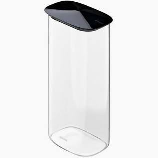 GUZZINI Barattolo Rettangolare Fresh & Style 2.100 Ml Vetro Tappo Nero