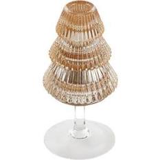 EDG - Portacandela Vetro Pino H16cm Ambra