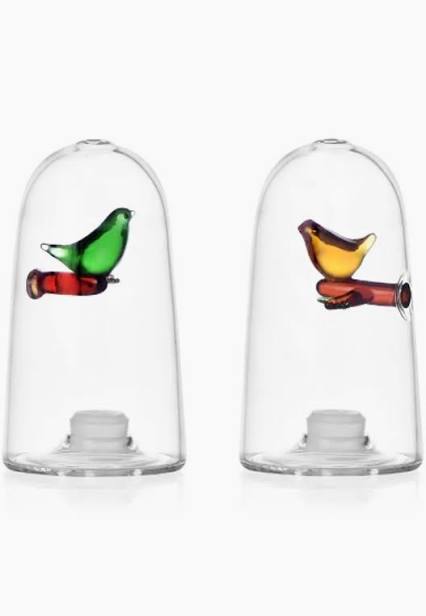 Ichendorf Milano | Set Sale e Pepe Uccellini in vetro borosilicato Birds