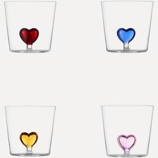 Ichendorf- Hearth Tumbler Bicchiere in vetro borosilicato, collezione Cuore Giallo