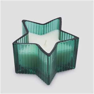 EDG Enzo De Gasperi Candela Stella H 8 Cm D 13,5 Cm Cedar Scatola Regalo