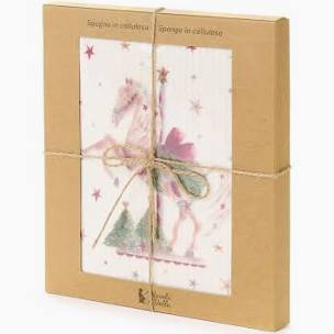 Nuvole di Stoffa Set 6 spugne da cucina natalizie "Giostra"