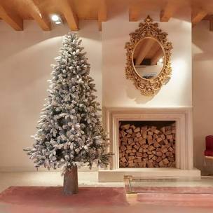 PRE-ORDINE EDG Enzo de Gasperi Albero di Natale Pino Merano innevato 210 cm senza led