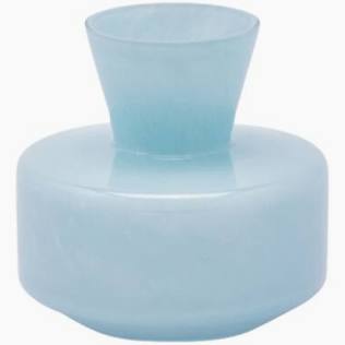 EDG Enzo De Gasperi Vaso Rotondo con Collo H20 cm Celeste