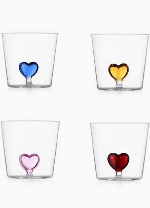 Ichendorf- Hearth Tumbler Bicchiere in vetro borosilicato, collezione Cuore Rosso