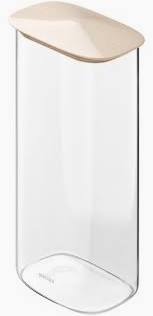 GUZZINI Barattolo Rettangolare Fresh & Style 2.100 Ml Vetro Tappo Beige