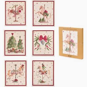 Nuvole di Stoffa Set 6 spugne da cucina natalizie "Giostra"