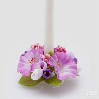 EDG Enzo De Gasperi Portacandela Petunia Mix D16 cm Viola