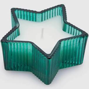 EDG Enzo De Gasperi Candela Stella H 8 Cm D 13,5 Cm Cedar Scatola Regalo