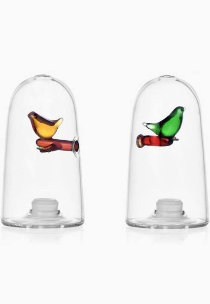 Ichendorf Milano | Set Sale e Pepe Uccellini in vetro borosilicato Birds