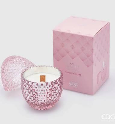 EDG Enzo de Gasperi Candela Uovo Maroccan Rose H12 D8 cm