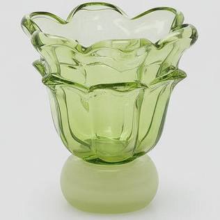 EDG Enzo De Gasperi Vaso Fiore in vetro con piede D15xH15.5 cm 4 varianti(1 unità)