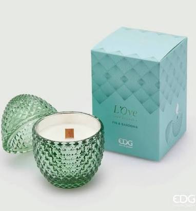 EDG Enzo de Gasperi Candela Uovo Fig e Gardenia H12 D8 cm