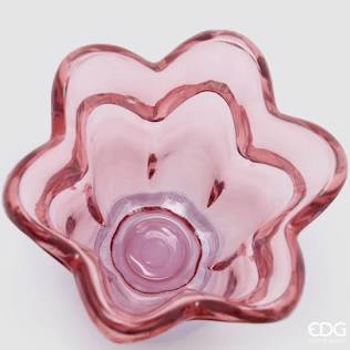 EDG Enzo De Gasperi Vaso Fiore in vetro con piede D15xH15.5 cm 4 varianti(1 unità)