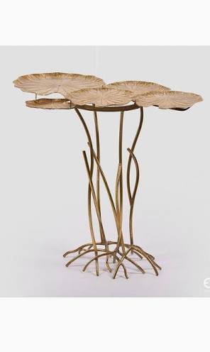 EDG Enzo De Gasperi Tavolo Foglie Metal x5 H83x88x59 cm