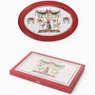 Nuvole di Stoffa Piatto da Portata Giostra con Scatola 35x23,5 cm