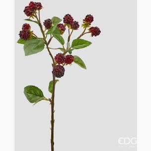 EDG Enzo De Gasperi Ramo Artificiale Di More Borgogna 15 Fiori H40 cm