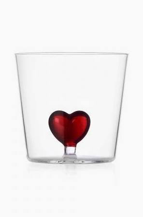 Ichendorf- Hearth Tumbler Bicchiere in vetro borosilicato, collezione Cuore Rosso