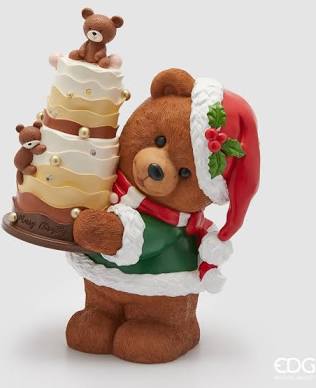 EDG Enzo De Gasperi | Decorazione orso goloso con LED Natale 2025