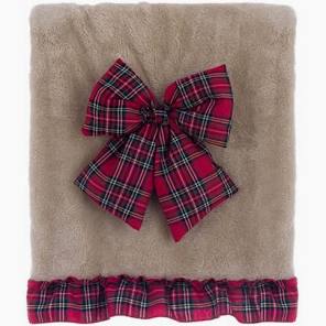Blanc Mariclò Plaid Lapin Beige 140×170 cm con Fiocco
