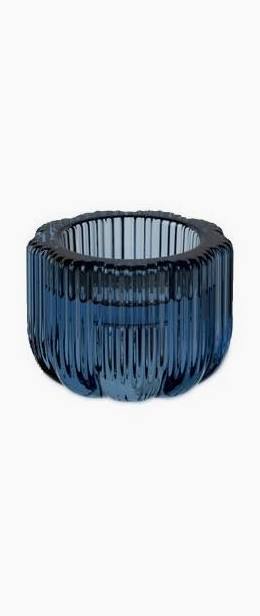 Villeroy & Boch - Fleur Bleu Candelabro 2-in-1 di colore blu, lavabile in lavastoviglie, portacandele in vetro blu per candele, candele a stelo, realizzato a mano, decorazione per la casa, vetro