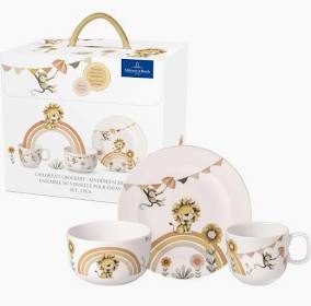 Villeroy & Boch-Boho Kids Set di stoviglie per bambini 3 pz. beige, Premium Porcelain