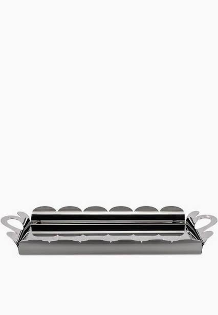 Alessi Vassoio Rettangolare Recinto 51,5x34,5 cm in Acciaio Inossidabile
