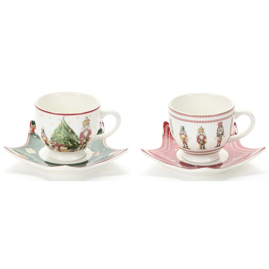 Nuvole Di Stoffa Tazzine Con Piattino  Stella Carol Set 6 pezzi 80 ML