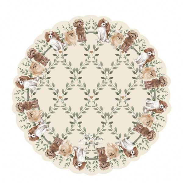 Blanc Mariclo' Tovaglietta Americana In Vinile Lovely Pets