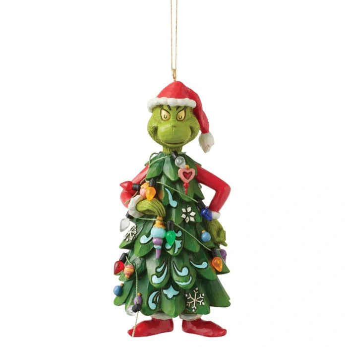 Disney Traditions Enesco Statuetta Grinch vestito da Albero di Natale 13 cm