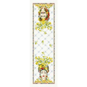 Tessitura Toscana Telerie Tovaglia Vis a Vis Zagara Crema Cm 50x170